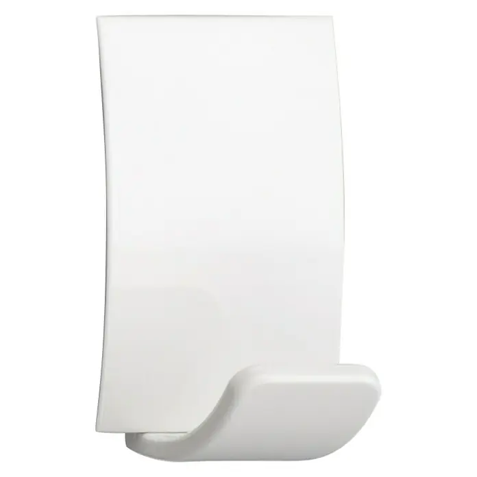 Inofix Colgador adhesivo 2312 - Plástico, Blanco - Percha de pared blanca para guardar objetos como chaquetas o toallas. Un accesorio práctico para mantener la casa ordenada.