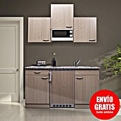 Respekta Cocina (150 cm, Con placa de dos fuegos, Réplica de haya)