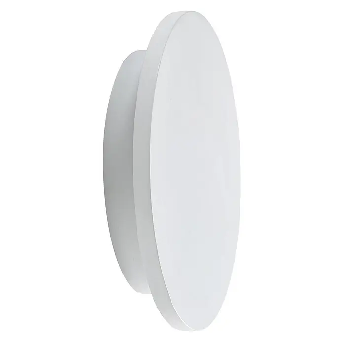 Lindby Außenwandleuchte Selinel - weiß / opal, weiß / opal, IP65 - Weiße, geschichtete kreisförmige Wandleuchte.