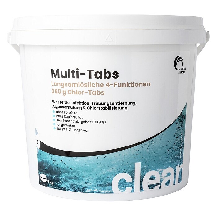Multifunktionstabs Clear Multi-Tabs 4in1 (Geeignet für: Pools, 5 kg) | BAUHAUS