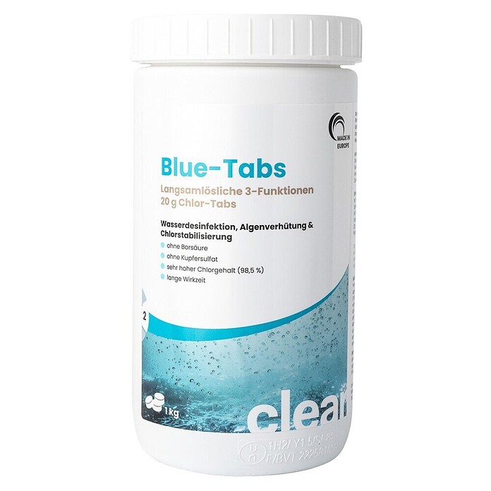 Chlortabs Clear Blue-Tabs (Geeignet für: Pools, 1 kg) | BAUHAUS