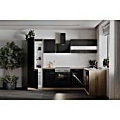 Respekta Winkelküche Merle (B x L: 280 x 172 cm, Schwarz, Mit Elektrogeräten, Mit Schräghaube) | BAUHAUS