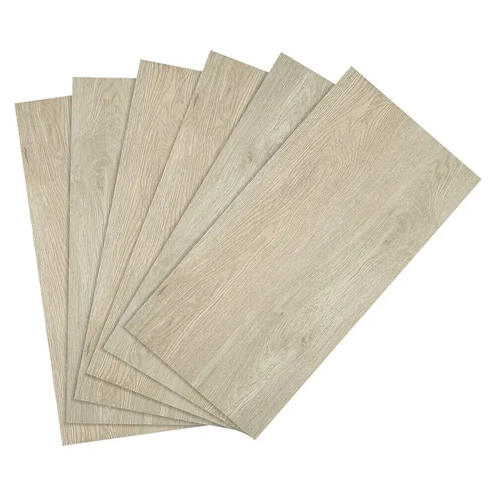 D-c-fix Bodenfliese Floor Tile Selbstklebend - 6 Stk., 61 x 30,5 cm, Nordic Oak - Helle Holzoptik-Bodenplatten.