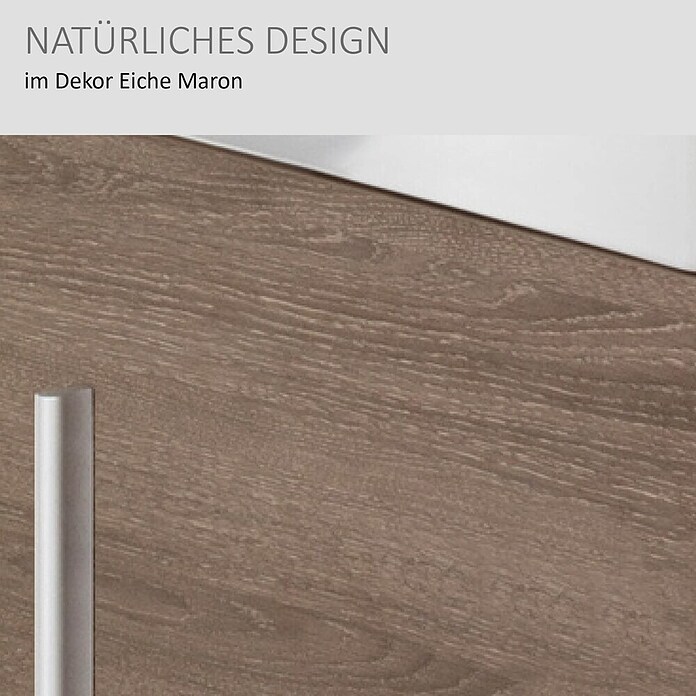 Camargue Stella K welcome Waschtischunterschrank (24 x 44 x 60 cm, Eiche Maron, Matt)