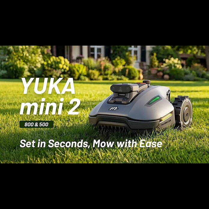 Mammotion Robotska kosilnica YUKA 2 MINI 800  (800 m², Širina reza: 19 cm, Satelitska navigacija) | 7261 - Mähroboter | IAEA - Rasenmäher | IAE - Gartenmotorgeräte | IA - Gartenhartware | I - Stadtgarten | BAUHAUS