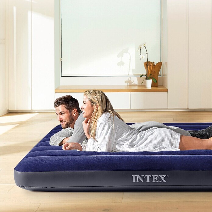 Intex Luftbett Dura-Beam Standard Classic (L x B x H: 203 x 183 x 25 cm, Blau) | BAUHAUS
