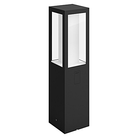 Philips Hue Außensockelleuchte White & Color Ambiance Impress (8 W, Farbe Gehäuse: Schwarz, Mehrfarbig, 10 x 10 x 40 cm, Mit Leuchtmittel)