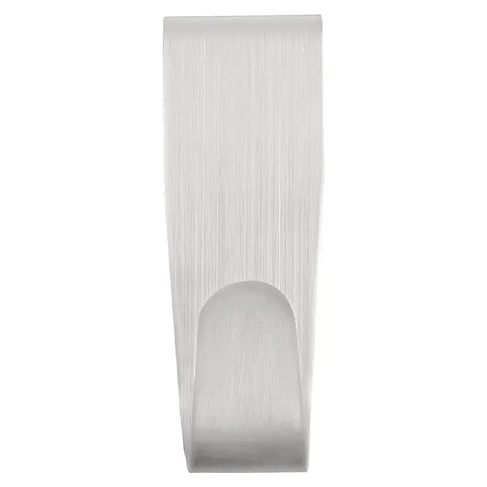 Walteco Türhaken - L x B x H: 25 x 64 x 70 mm, Edelstahl, Anzahl Haken: 2 Stk. - Weißer, halbtransparenter Kunststoffhaken mit gebürsteter Textur.
