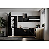 Respekta Winkelküche Merle (B x L: 310 x 172 cm, Schwarz, Mit Elektrogeräten, Mit Schräghaube) | BAUHAUS
