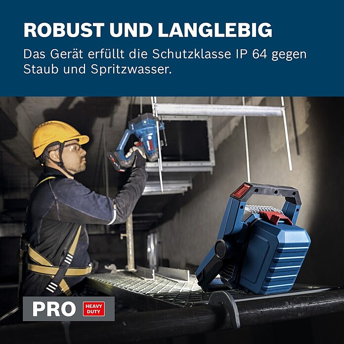 Bosch Professional AMPShare 18V LED-Akkustrahler PRO GLI18V-3000 (18 V, Ohne Akku, Lichtstrom: 3 000 lm) | BAUHAUS