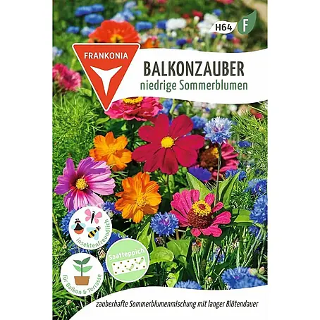 Frankonia Samen  Saatgut Balkonzauber, niedrige Sommerblumen Saatband