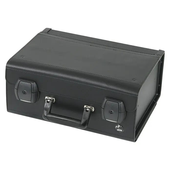 Hepco & Becker Werkzeugtasche Favorit 9116 - Innenmaß: B x T x H: 400 x 180 x 310 mm, Leder - Eine elegante schwarze Herold Becker Aktentasche aus Leder, perfekt für den stilvollen Geschäftsmann oder die Geschäftsfrau.