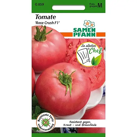 Samen Pfann  Saatgut Tomate, Rose Crush F1