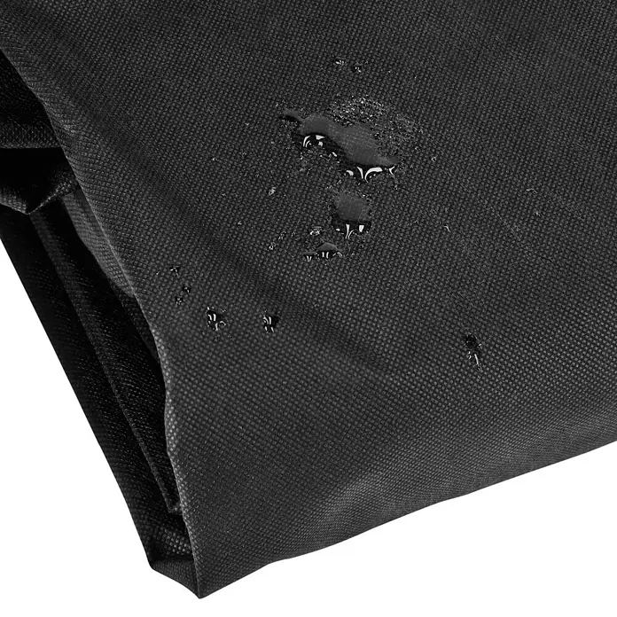 Sunfun Hollywoodschaukel-Schutzhülle - L x B x H: 210 x 150 x 139 cm, Polyester, 160 g/m², Schwarz - Schwarzer, strukturierter, wasserabweisender Stoff mit Wassertropfen.