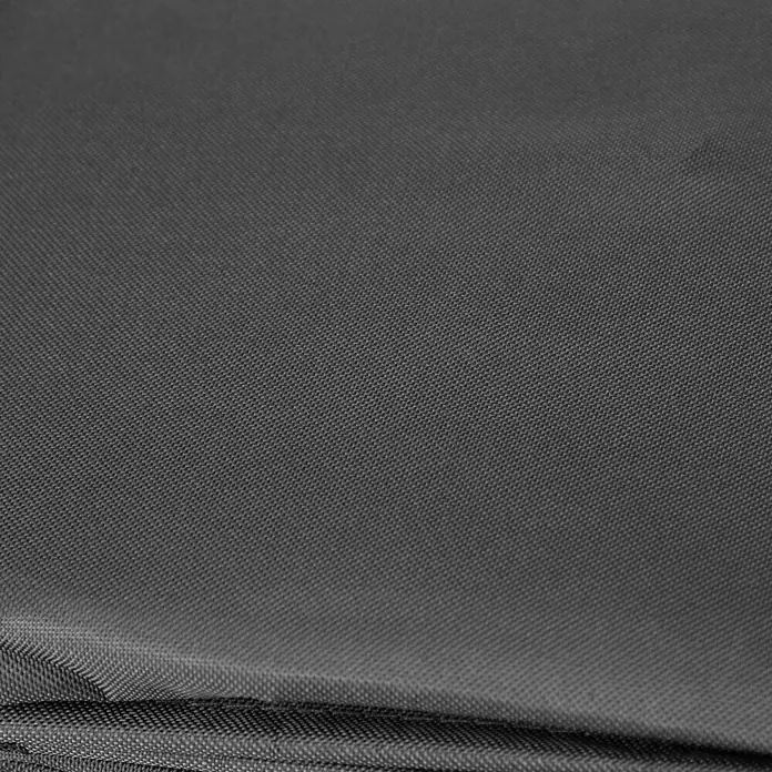 Sunfun Strandkorb-Schutzhülle - L x B x H: 155 x 105 x 170 cm, Polyester, 160 g/m², Schwarz - Nahaufnahme von dunkelgrauem Webstoff mit diagonaler Textur.