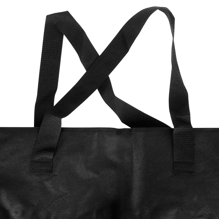 Sunfun Auflagen-Schutzhülle - L x B x H: 125 x 32 x 50 cm, Polyester, 160 g/m², Schwarz - Schwarze Vlies-Einkaufstasche mit Tragegriffen.