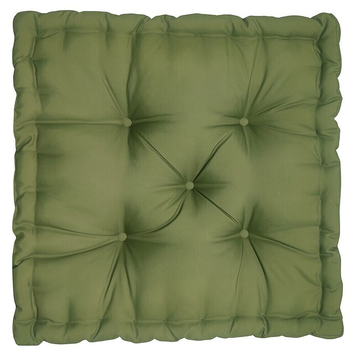 Cojín para suelo capitone water resist Oxford (Verde, 45 x 45 cm, 1 ud.) | BAUHAUS