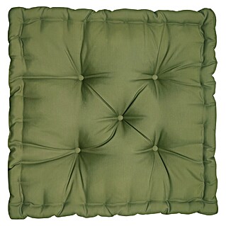 Cojín para suelo capitone water resist Oxford (Verde, 45 x 45 cm, 1 ud.)