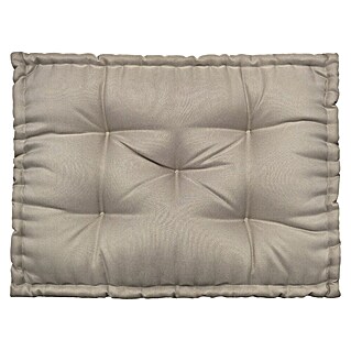 Cojín para asiento de palet water resist Oxford (1 ud., L x An x Al: 80 x 60 x 10 cm, 100% poliéster, Taupe)