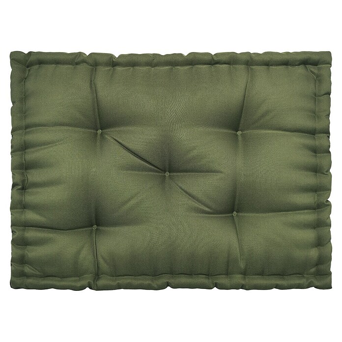 Cojín para asiento de palet water resist Oxford (1 ud., L x An x Al: 80 x 60 x 10 cm, 100% poliéster, Verde) | BAUHAUS