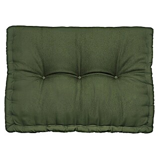 Cojín para respaldo de palet water resist Oxford (L x An x Al: 60 x 40 x 10 cm, Verde, 100% poliéster)