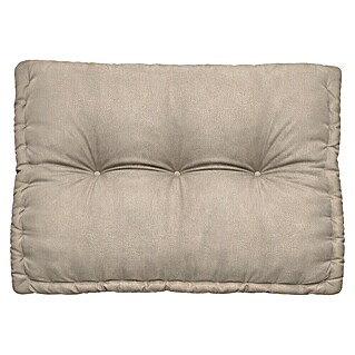Cojín para respaldo de palet water resist Oxford (L x An x Al: 60 x 40 x 10 cm, Taupe, 100% poliéster)