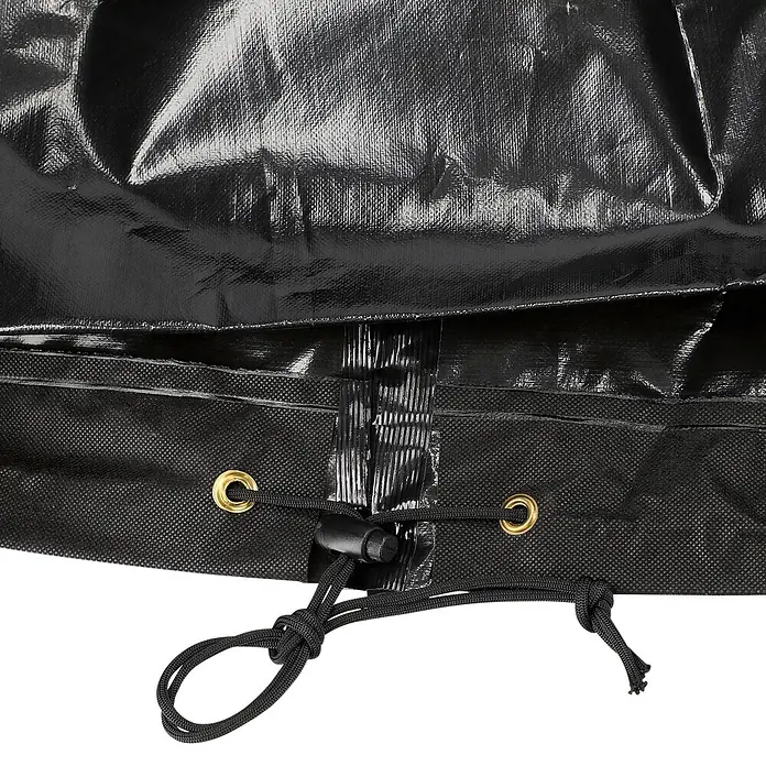Sunfun Lounge-Set Schutzhülle Premium - L x B x H: 240 x 200 x 95 cm, Kunststoff - Schwarze strapazierfähige Abdeckung mit texturierter Oberfläche, Kordelzug, Kordelstopper und Messingösen.