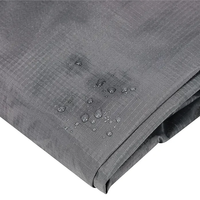 SENSUM Balkon-Set-Schutzhülle - Polyester, Grau, 140 g/m² - Dunkelgrauer wasserabweisender Stoff mit Wassertropfen.