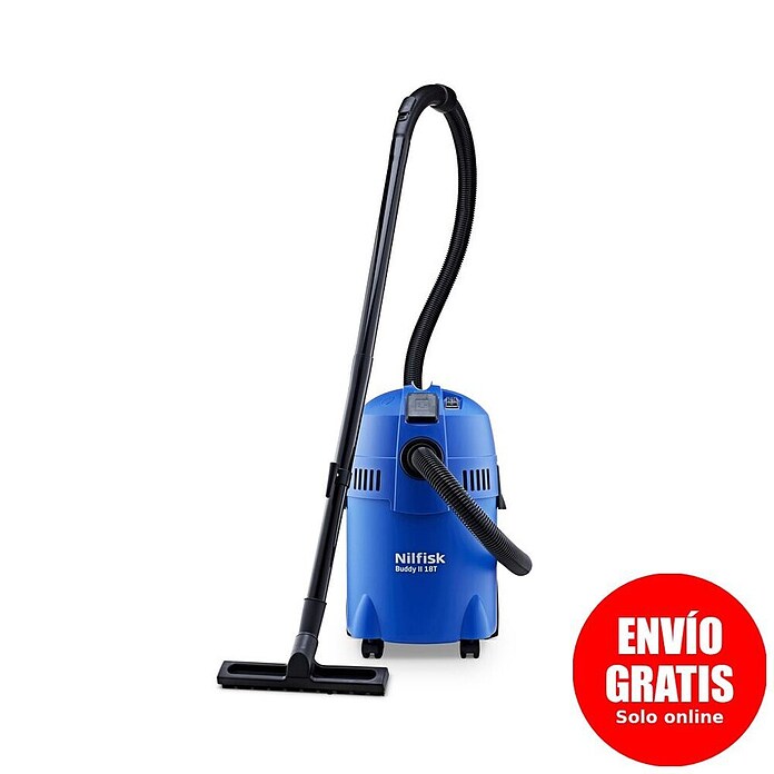 Nilfisk Aspirador en seco y húmedo Buddy II 18 T (1.200 W, Volumen de recipiente: 18 l, Volumen de aire: 3.600 l/min)