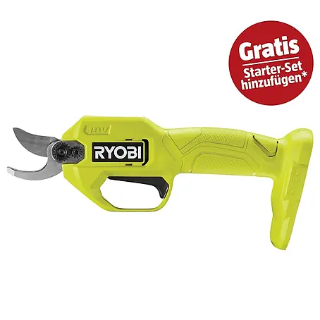Ryobi ONE+ Akku-Gartenschere RY18SCA-0 + Artikelnr. 33198248 gratis hinzufügen*