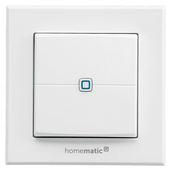 Homematic IP Funk-Wandtaster HmIP-WRC22-fach, Batteriebetrieben, Weiß, 19 x 86 x 86 mm Front View