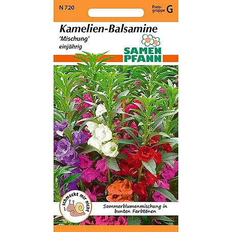 Samen Pfann  Saatgut Kamelien-Balsamine (Antischnecken)