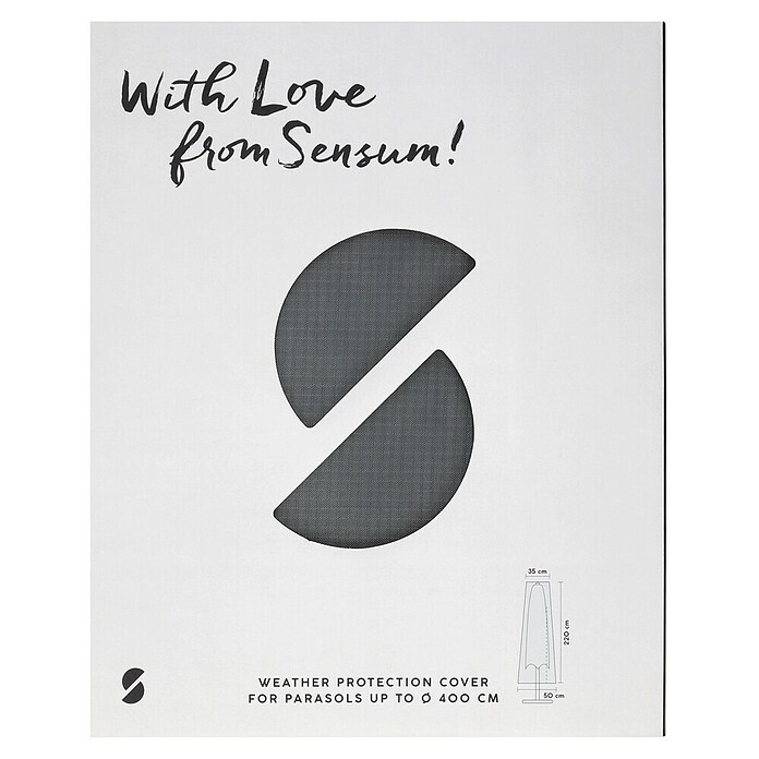 Sensum Schirm-Schutzhülle (Polyester, Passend für: Schirme bis Ø 400 cm)