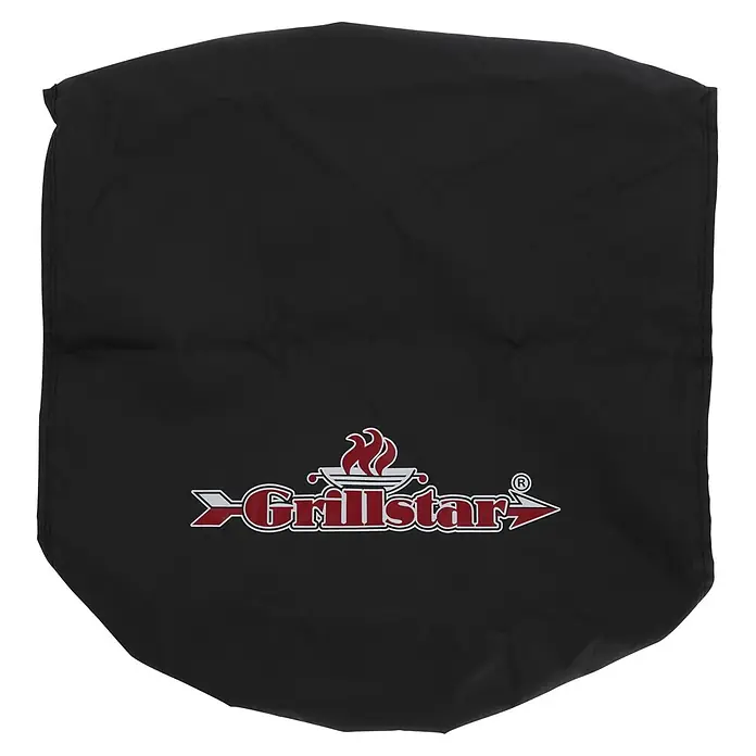 Grillstar Grill-Schutzhülle Plancha - Passend für: Grillstar Plancha-Grill, Kunststoff - Schwarze Grillabdeckung aus Stoff mit rotem und weißem "Grillstar"-Logo.