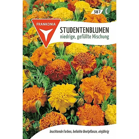 Frankonia Samen  Saatgut Studentenblume, niedrige, gefüllte Mischung, Tagetes
