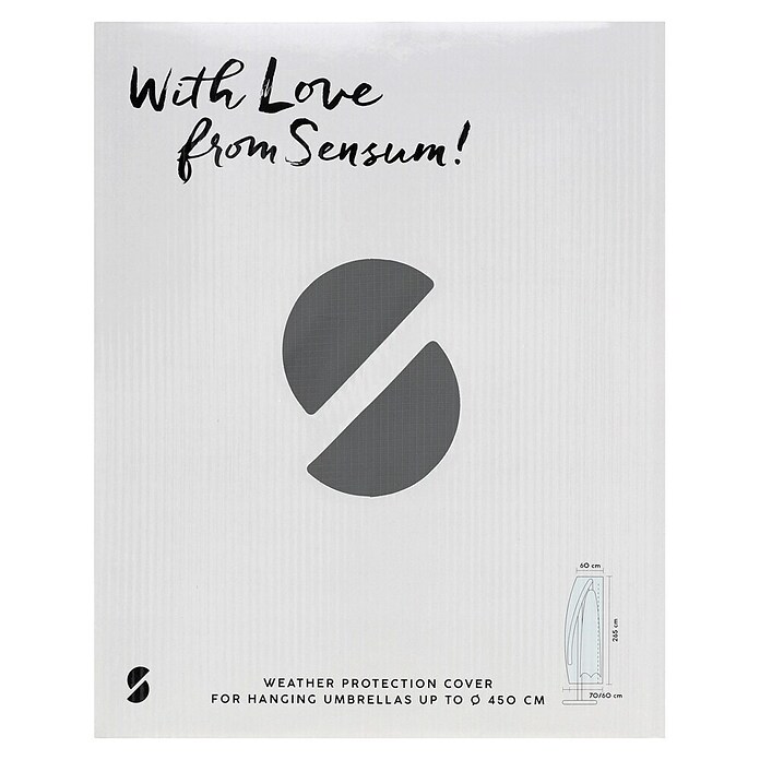 Sensum Schirm-Schutzhülle (Polyester, Passend für: Ampelschirme bis Ø 450 cm)