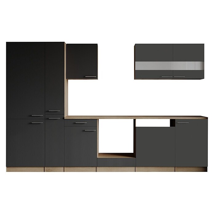 Respekta Merle Küchenleerblock (Breite: 310 cm, Grau, Ohne Elektrogeräte) | BAUHAUS