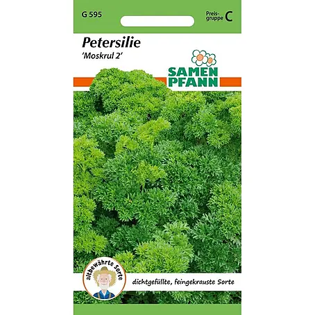 Samen Pfann  Saatgut Petersilie, Mooskrause