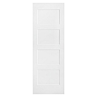 Solid Elements Puerta corredera de madera Bonn (82,5 x 203 cm, Blanco, Macizo)