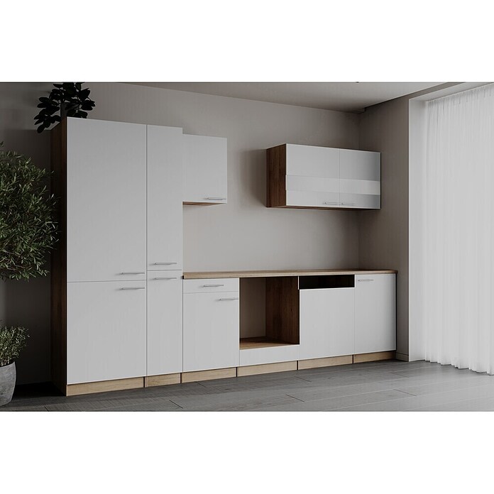 Respekta Merle Küchenleerblock (Breite: 310 cm, Weiß, Ohne Elektrogeräte) | BAUHAUS