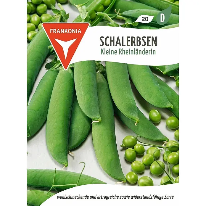 Frankonia Samen Saatgut Schalerbse, Kleine Rheinländerin - Pisum sativum, 5,67 g - Frankonia 'Kleine Rheinländerin' grüne Schalerbsen: schmackhafte, ertragreiche, widerstandsfähige Sorte.