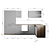 Respekta Merle Küchenleerblock (B x L: 310 x 172 cm, Schwarz, Ohne Elektrogeräte) | BAUHAUS