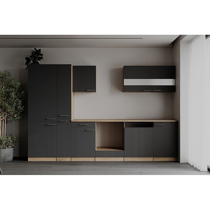 Respekta Merle Küchenleerblock (Breite: 310 cm, Grau, Ohne Elektrogeräte) | BAUHAUS