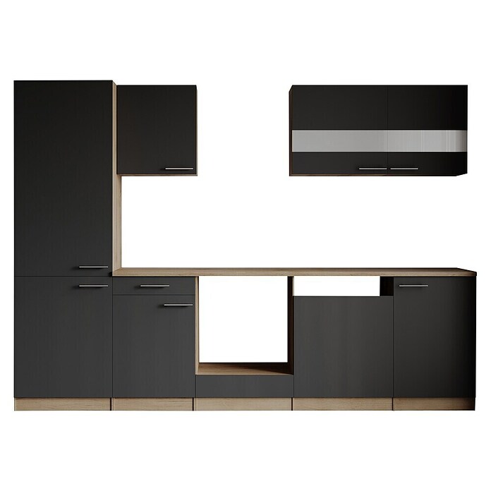 Respekta Merle Küchenleerblock (Breite: 280 cm, Grau, Ohne Elektrogeräte) | BAUHAUS