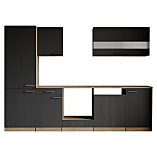 Respekta Merle Küchenleerblock (Breite: 280 cm, Grau, Ohne Elektrogeräte)