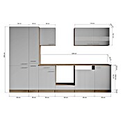 Respekta Merle Küchenleerblock (Breite: 310 cm, Schwarz, Ohne Elektrogeräte) | BAUHAUS