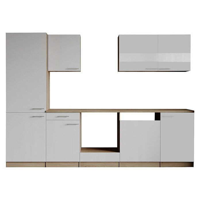 Respekta Merle Küchenleerblock (Breite: 280 cm, Weiß, Ohne Elektrogeräte) | BAUHAUS