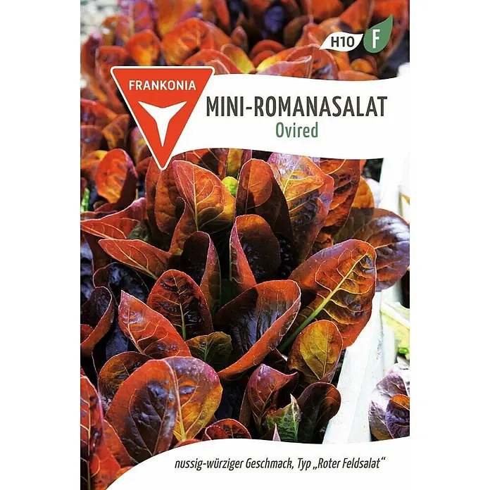 Frankonia Samen Saatgut Mini-Romanasalat, Ovired - Lactuca sativa - Roter Mini-Romanasalat, Sorte Ovired.
