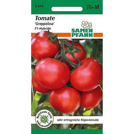Samen Pfann  Saatgut Tomate, Grappelina F1 (Rispentomate)
