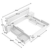Dekit Set muebles de dormitorio Len (4 pzs., Blanco, Específico para: Colchón de 150x190 cm) | BAUHAUS